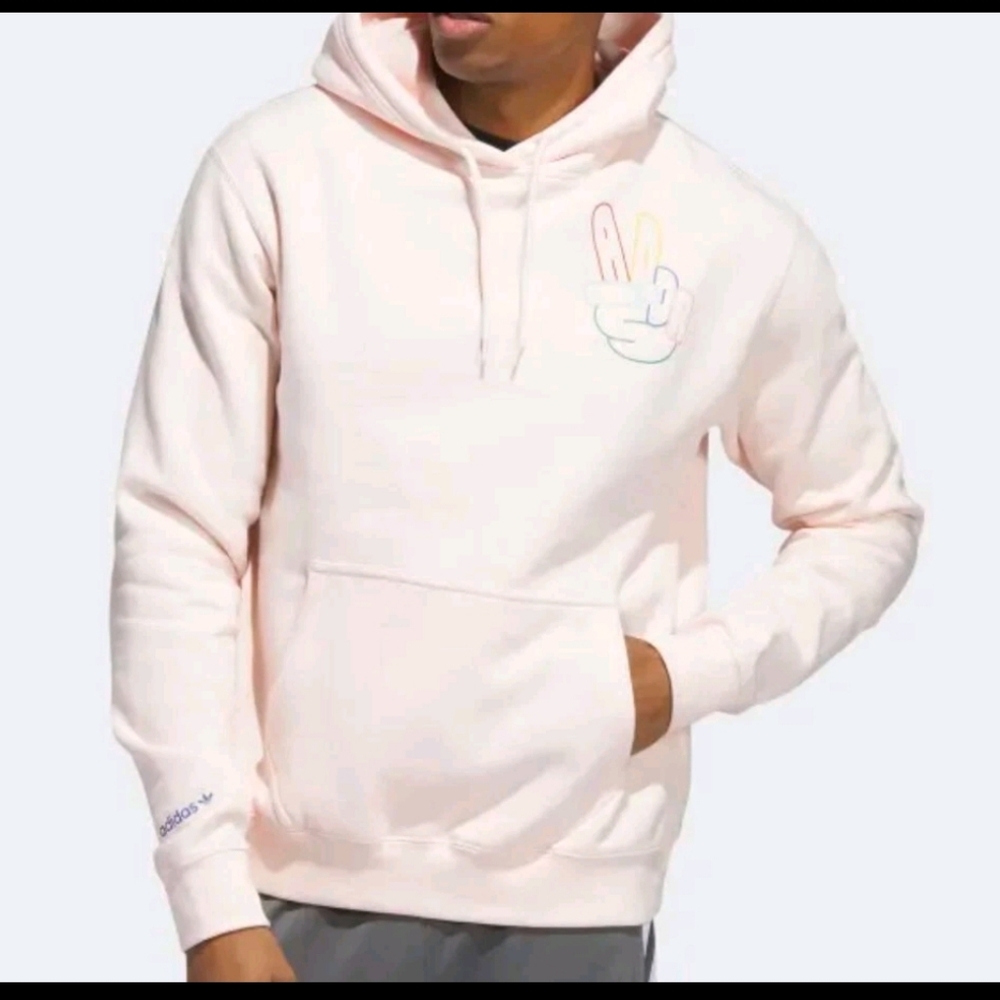 Adidas Men's Pink Hoodie
